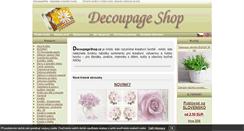 Desktop Screenshot of decoupageshop.cz